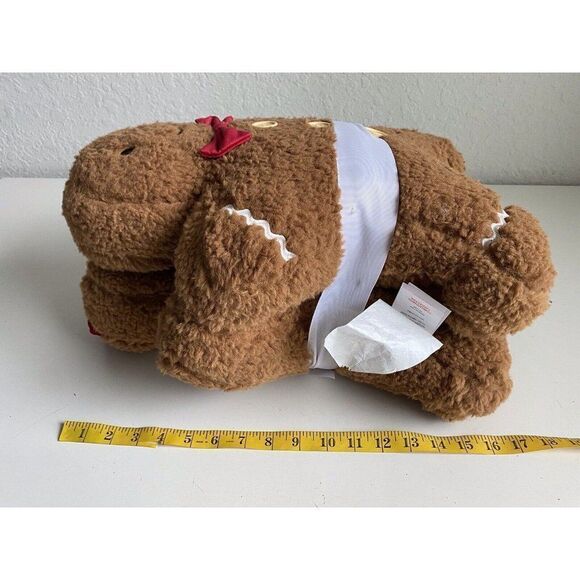 Set Of 2 Cupcakes and Cashmere Gingerbread Boy and Girl Soft Sherpa Pillows NEW - Picture 10 of 11